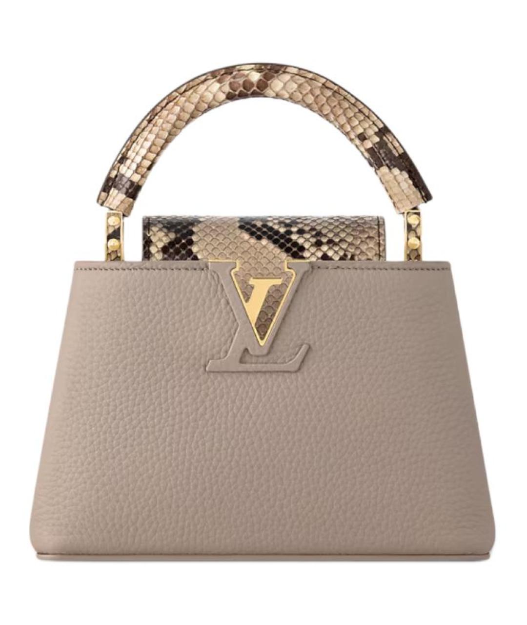 LOUIS VUITTON Серая кожаная сумка через плечо, фото 1