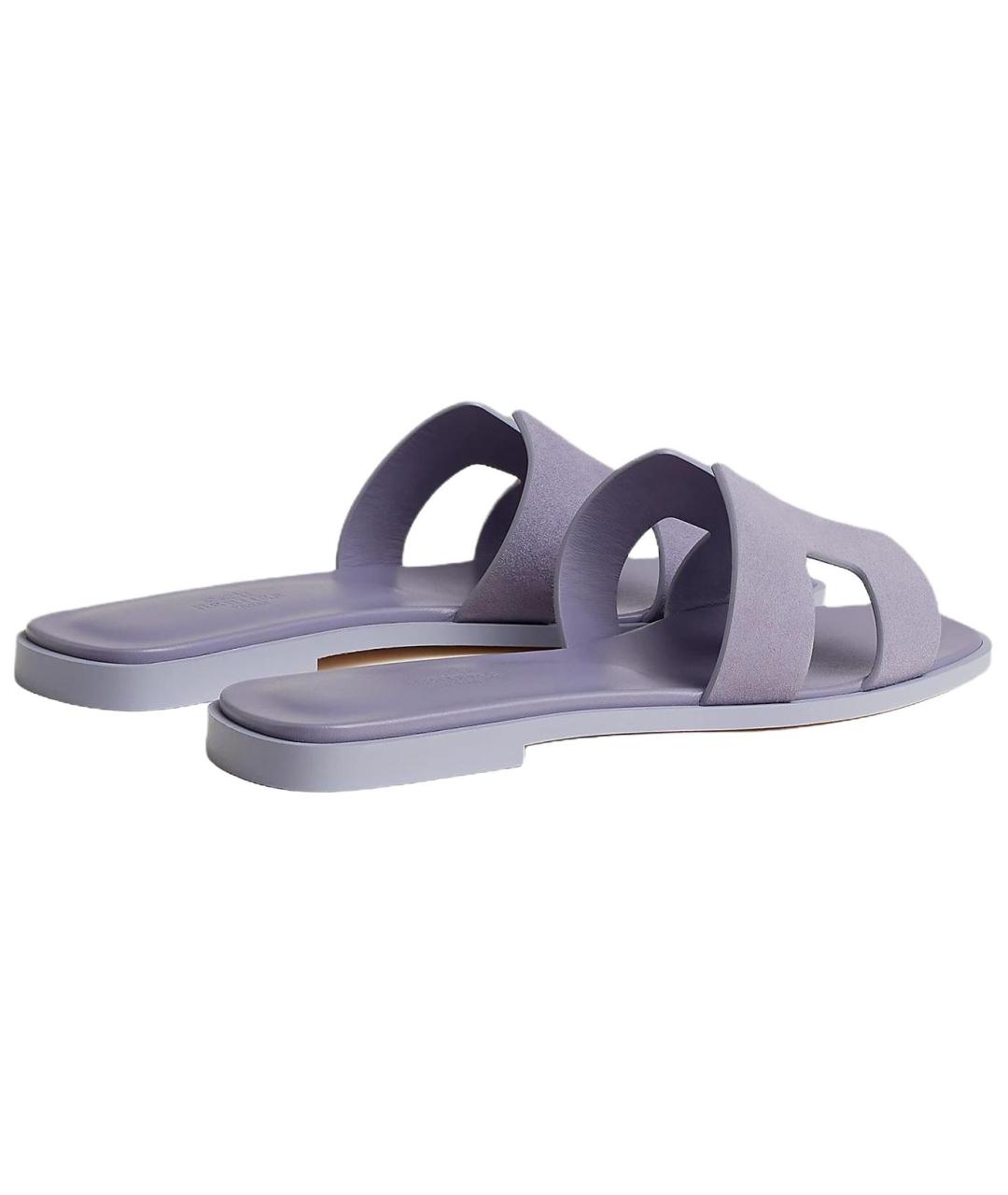 HERMES Замшевые шлепанцы, фото 5