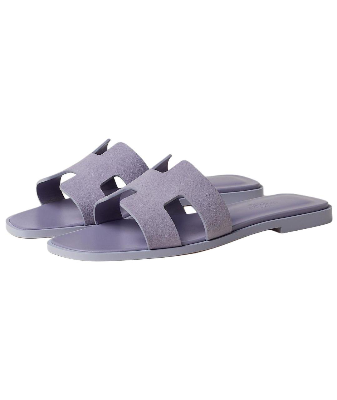 HERMES Замшевые шлепанцы, фото 3