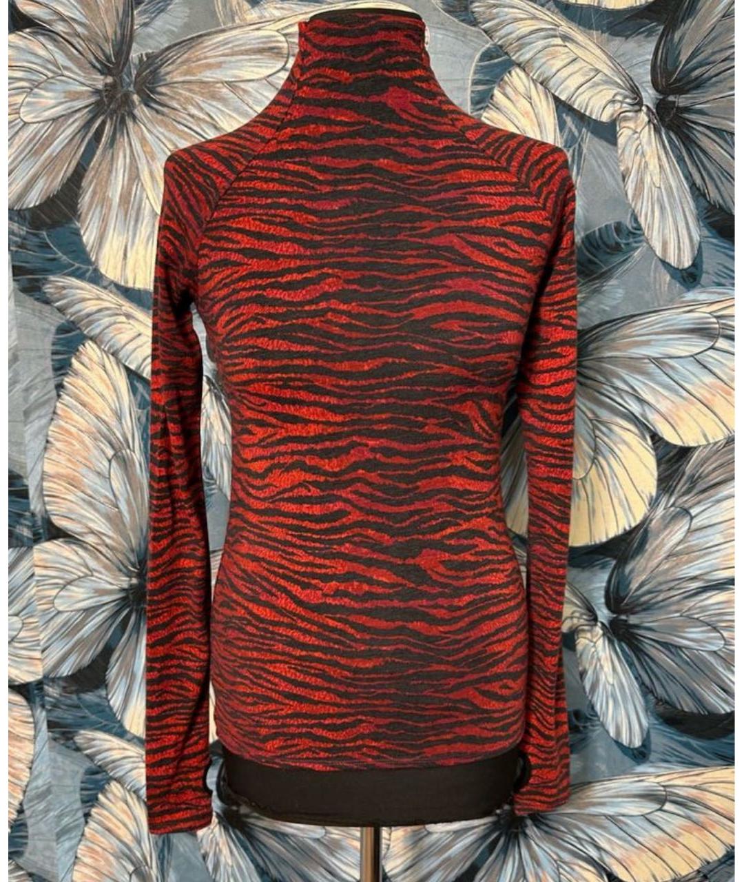 KENZO Оранжевая шерстяная водолазка, фото 3