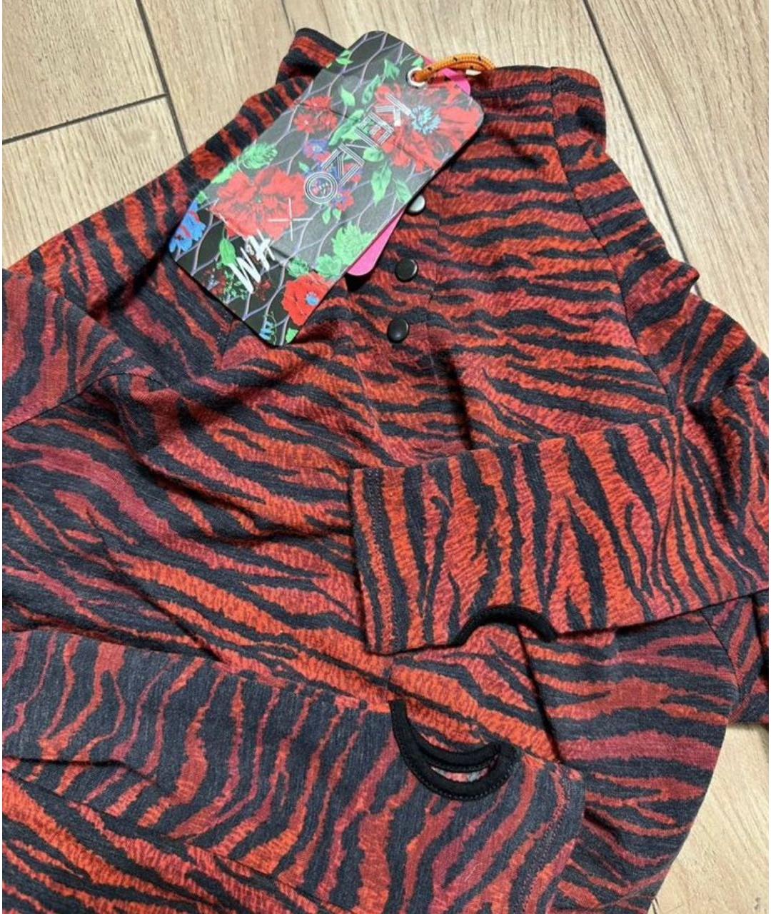 KENZO Оранжевая шерстяная водолазка, фото 4