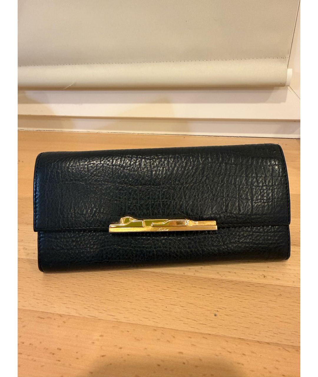 CARTIER Черный кожаный кошелек, фото 9