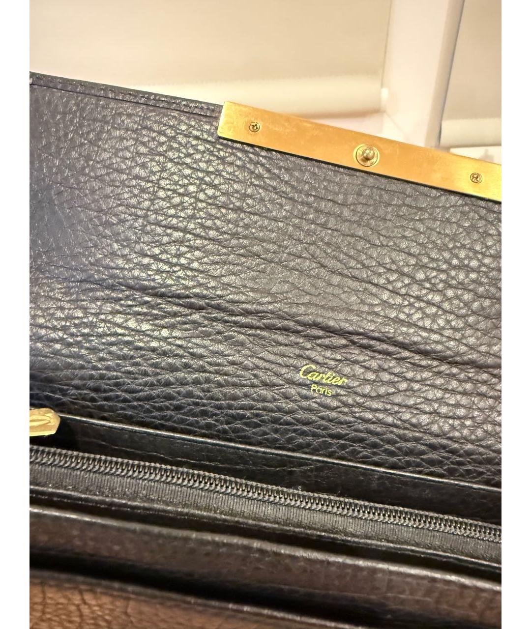 CARTIER Черный кожаный кошелек, фото 5