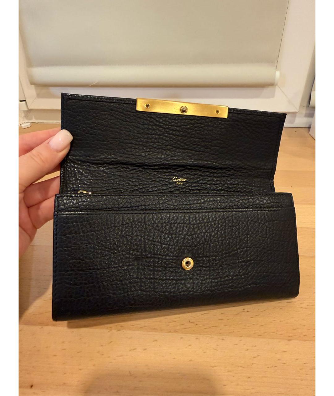 CARTIER Черный кожаный кошелек, фото 4