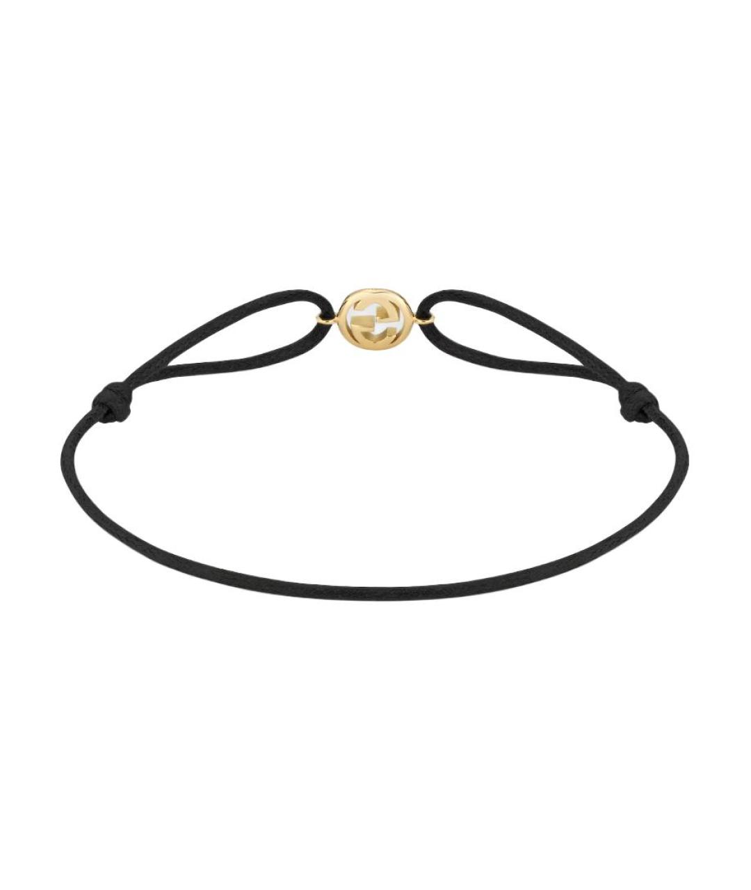 GUCCI Черный браслет из желтого золота, фото 3