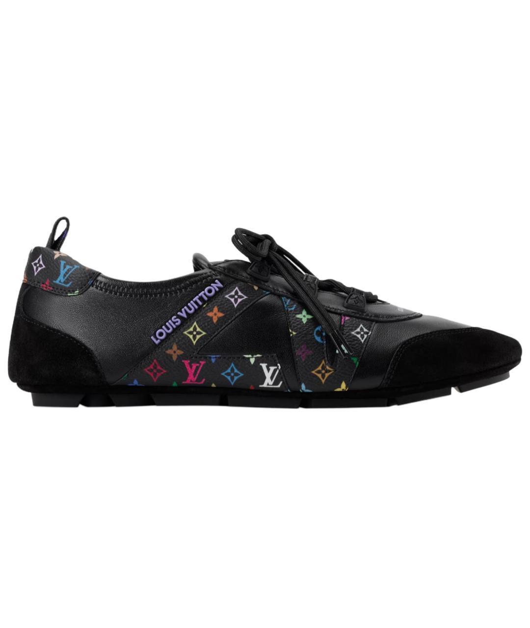 LOUIS VUITTON Черные кожаные кроссовки, фото 1