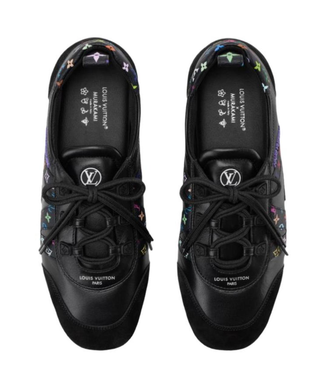 LOUIS VUITTON Черные кожаные кроссовки, фото 4