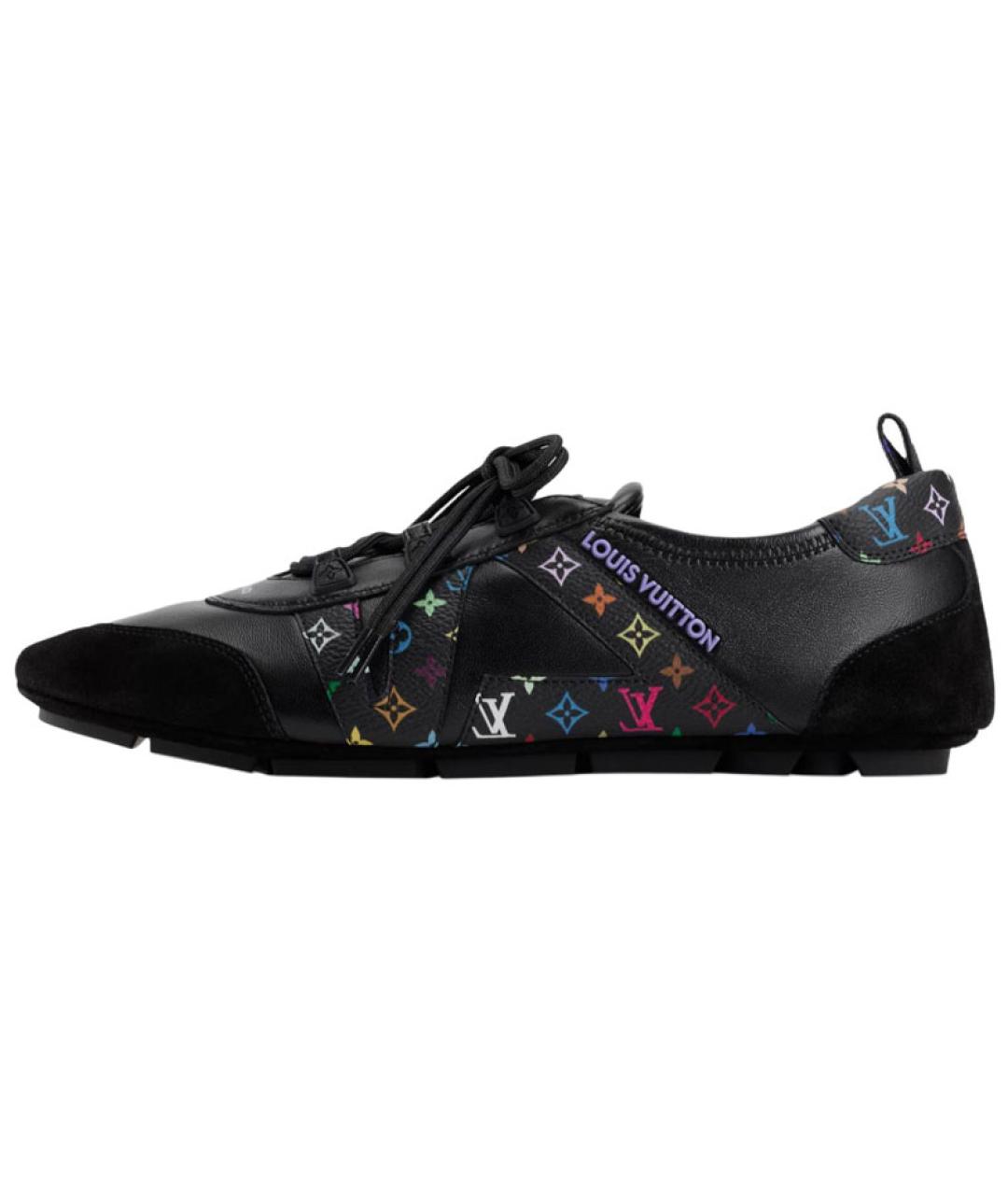 LOUIS VUITTON Черные кожаные кроссовки, фото 2