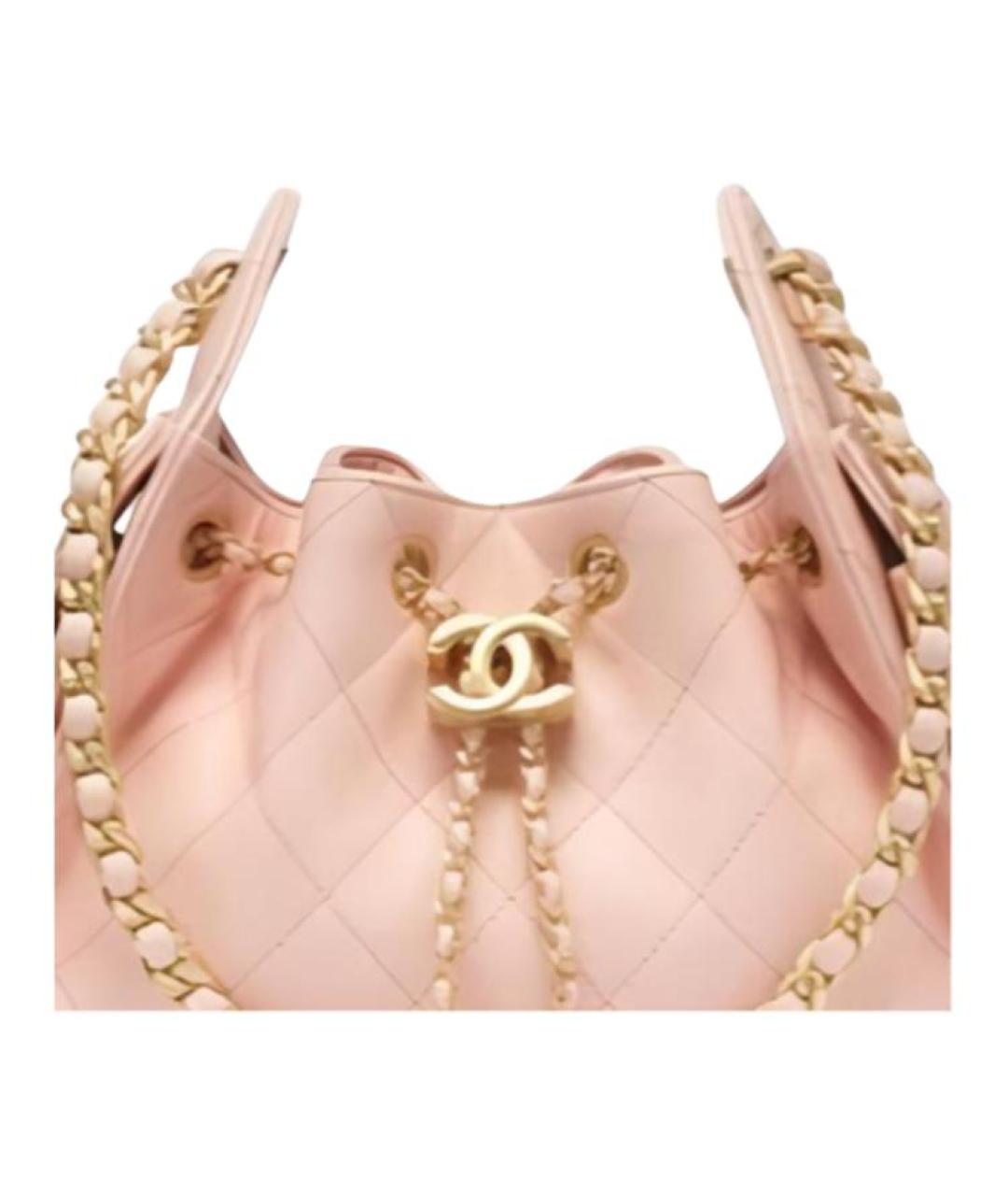 CHANEL Розовая кожаная сумка через плечо, фото 2