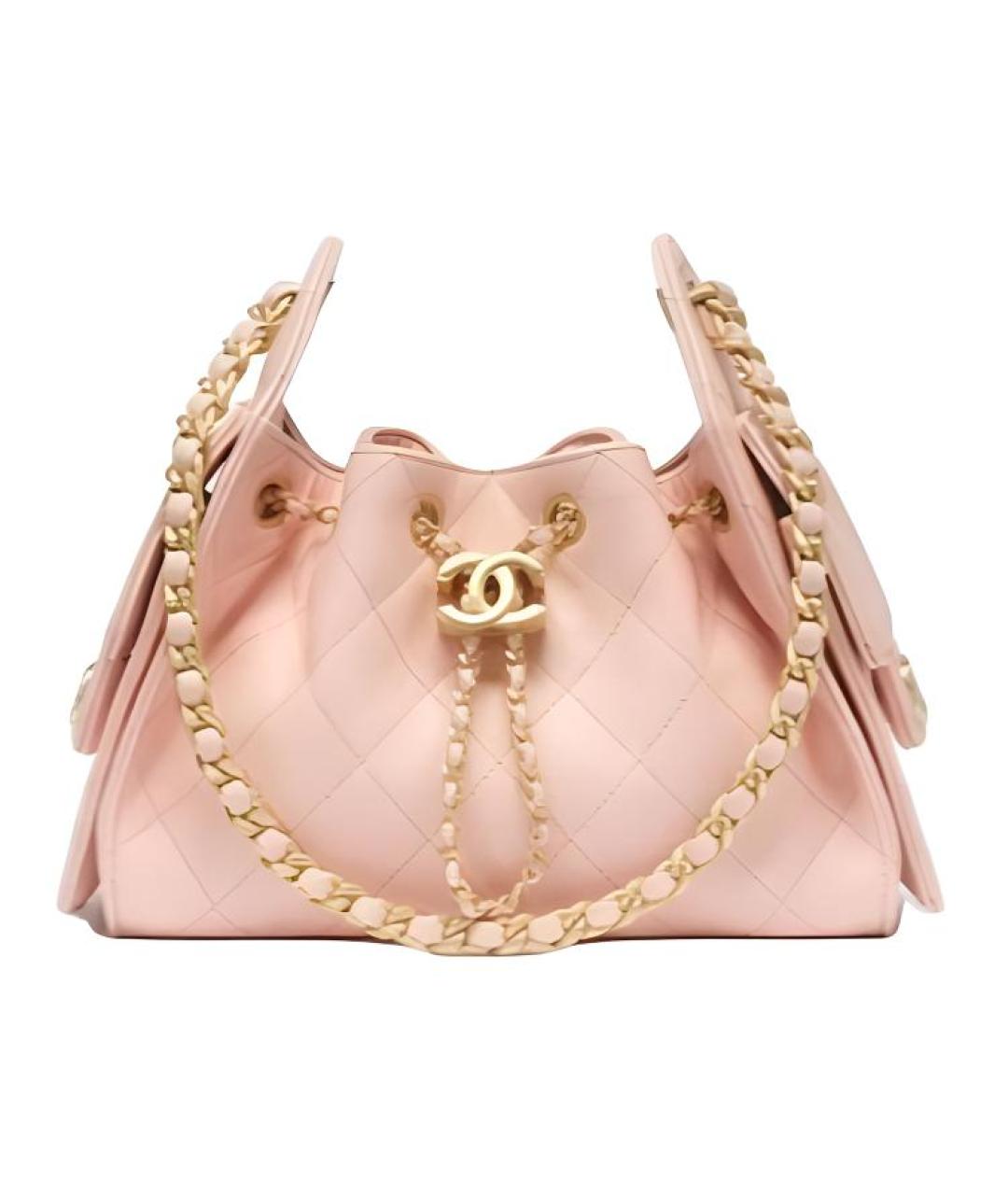 CHANEL Розовая кожаная сумка через плечо, фото 1