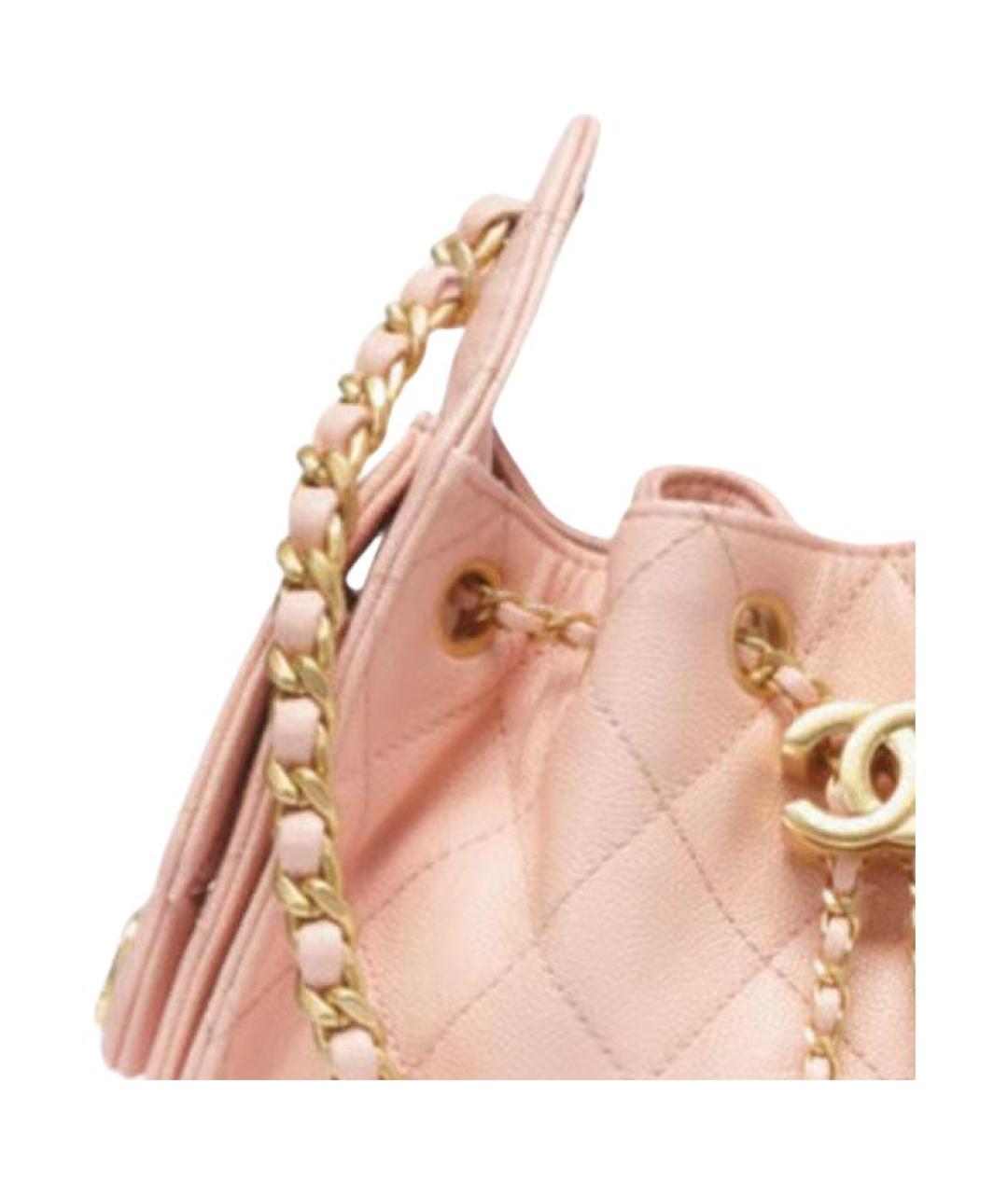 CHANEL Розовая кожаная сумка через плечо, фото 3