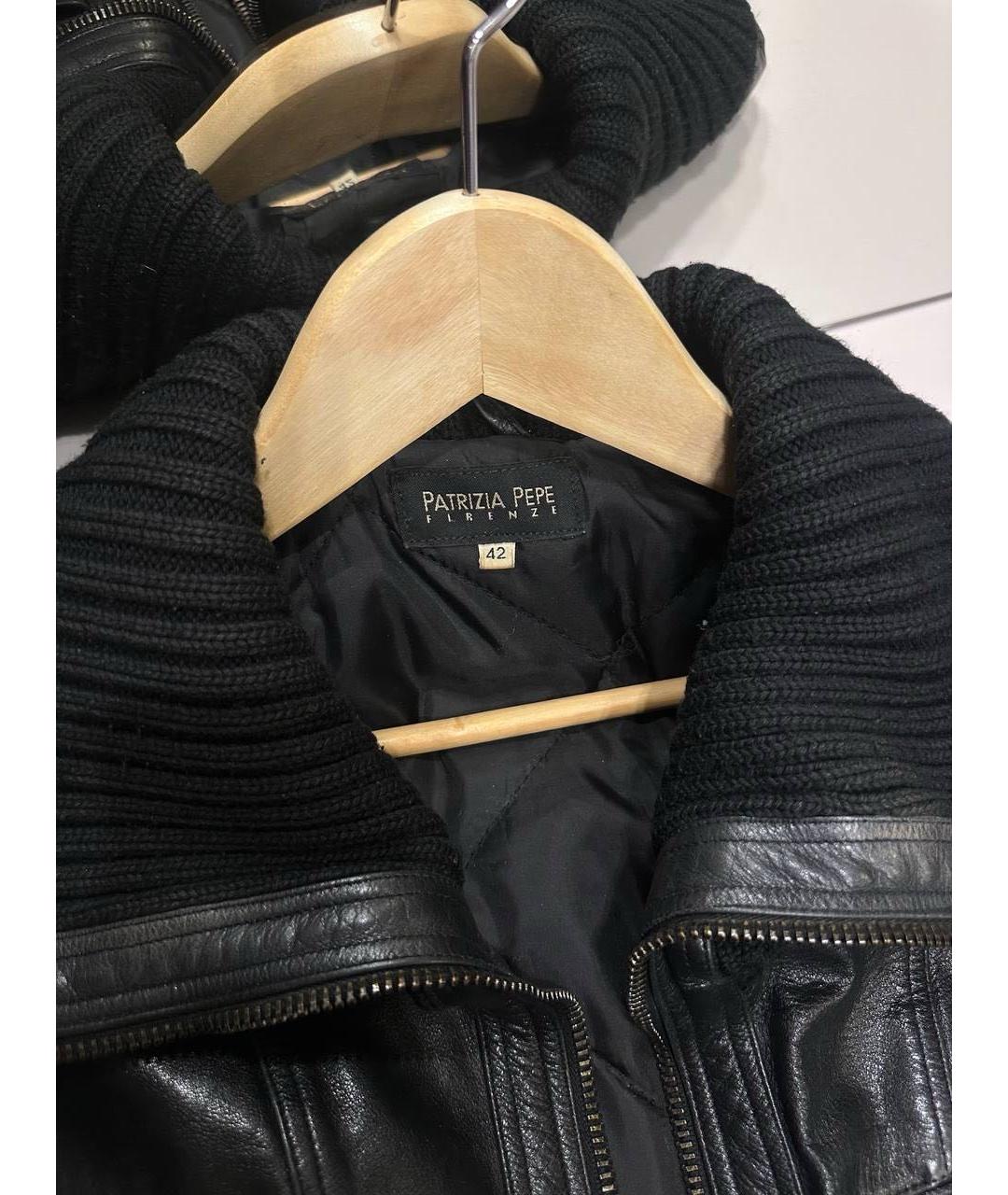 PATRIZIA PEPE Черная кожаная куртка, фото 3