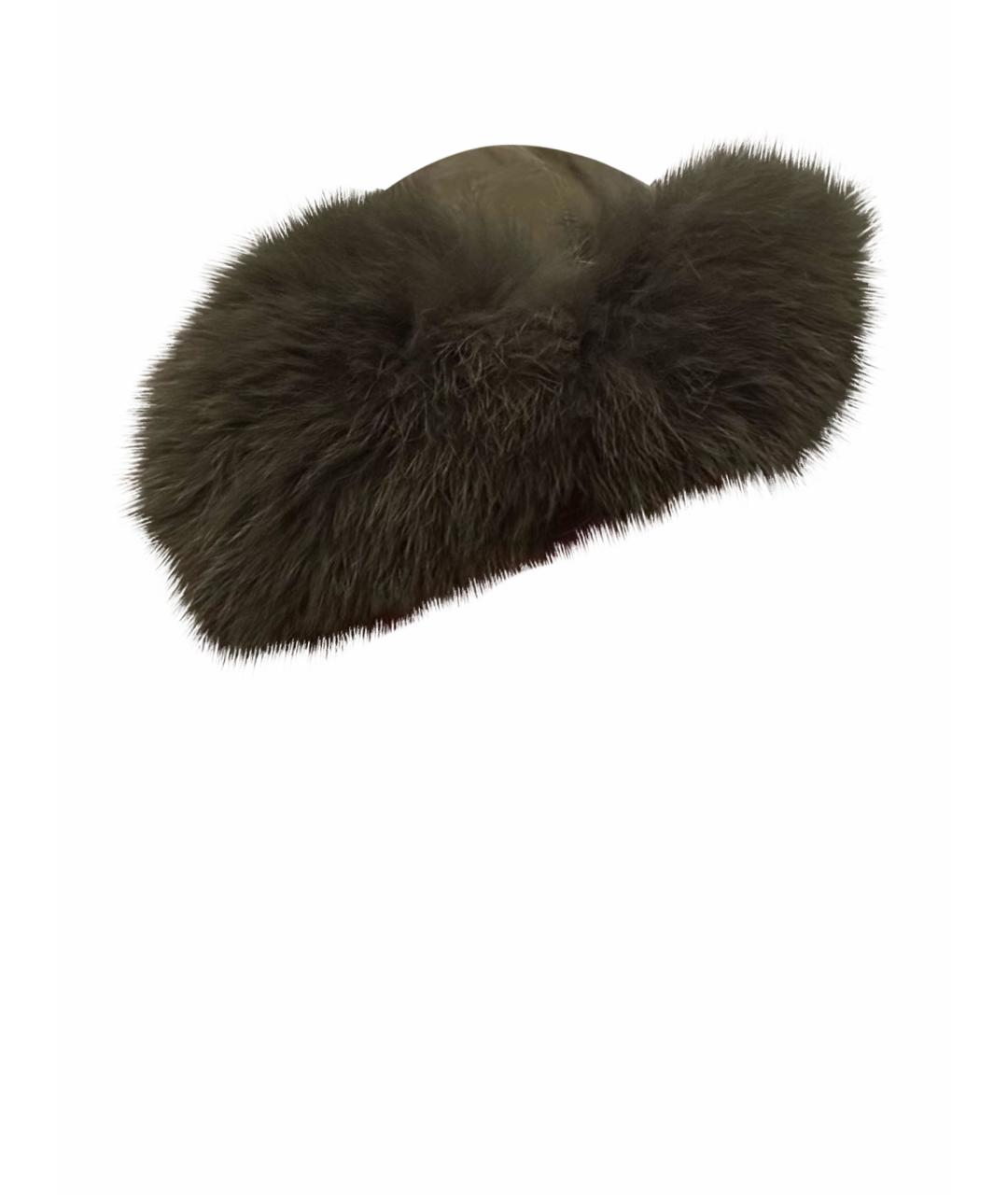 YVES SALOMON Зеленая шапка, фото 1