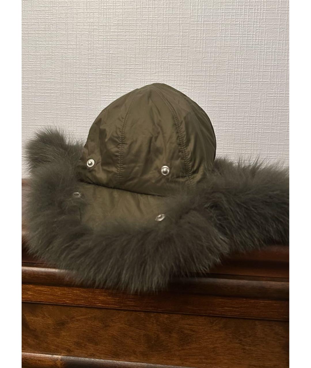 YVES SALOMON Зеленая шапка, фото 5