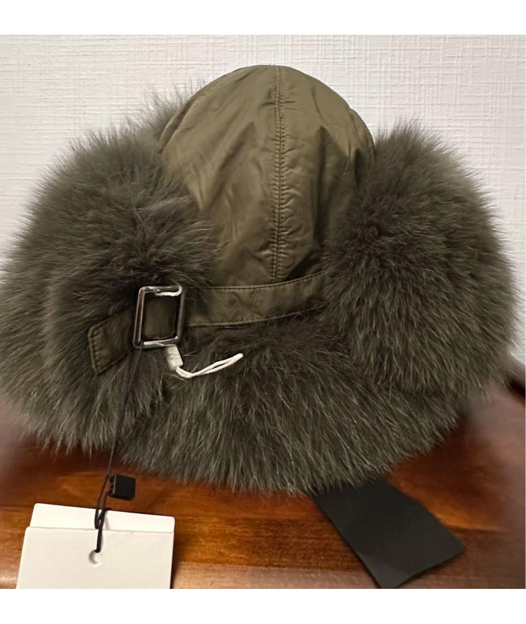 YVES SALOMON Зеленая шапка, фото 4