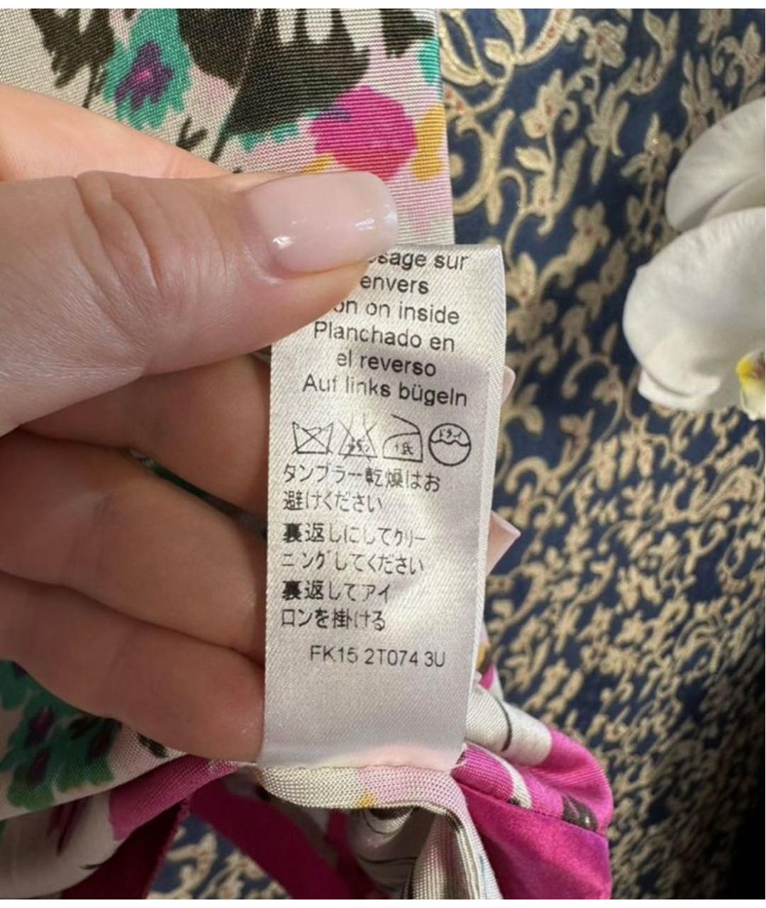 KENZO Розовая шелковая майка, фото 7