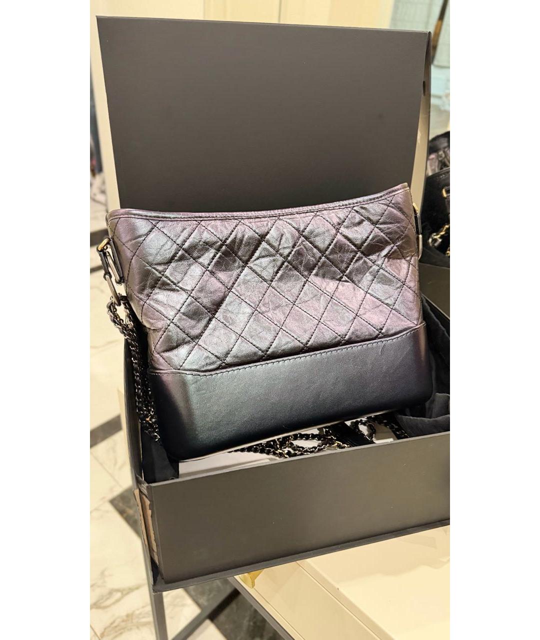 CHANEL Черная кожаная сумка через плечо, фото 7