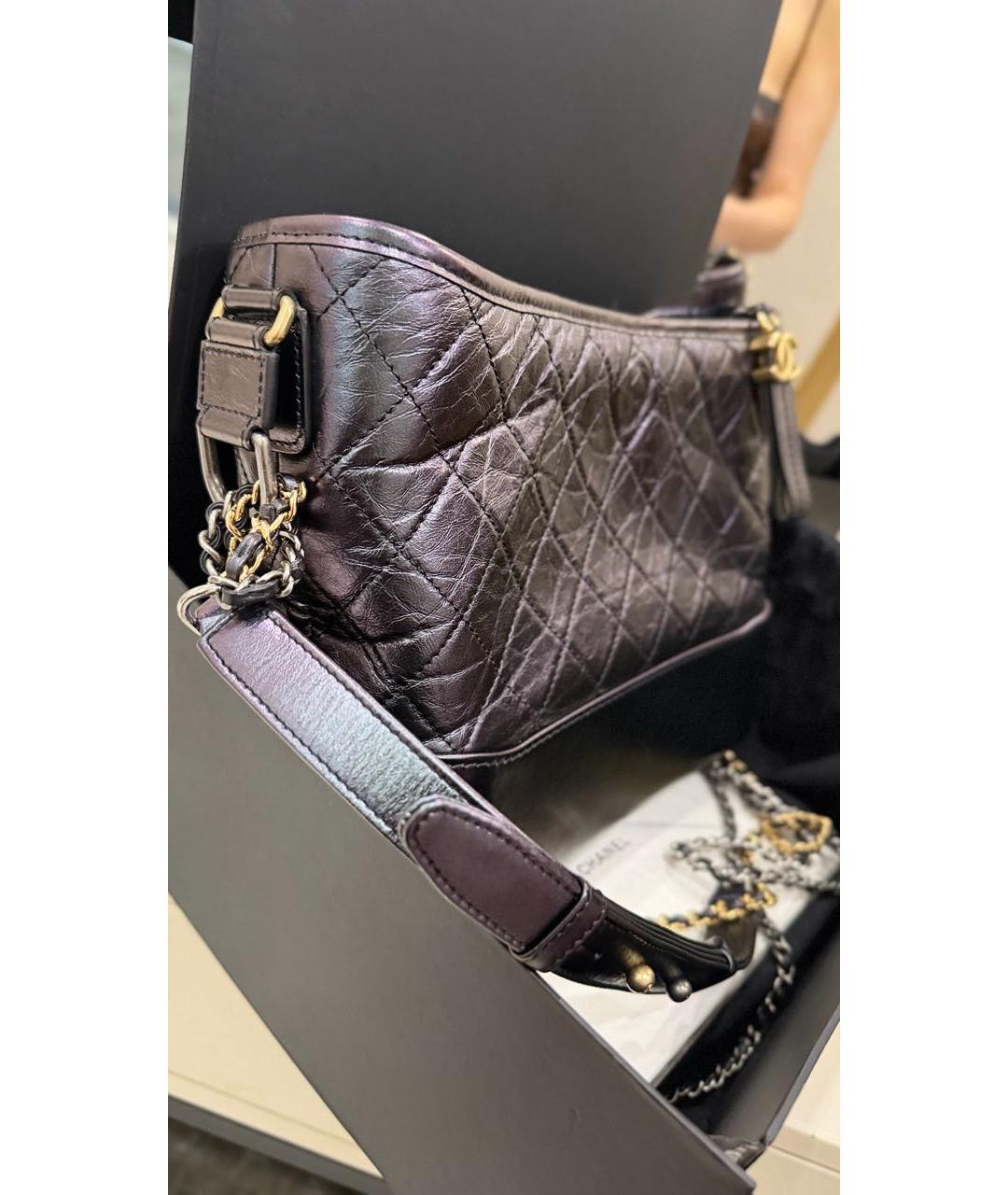 CHANEL Черная кожаная сумка через плечо, фото 3