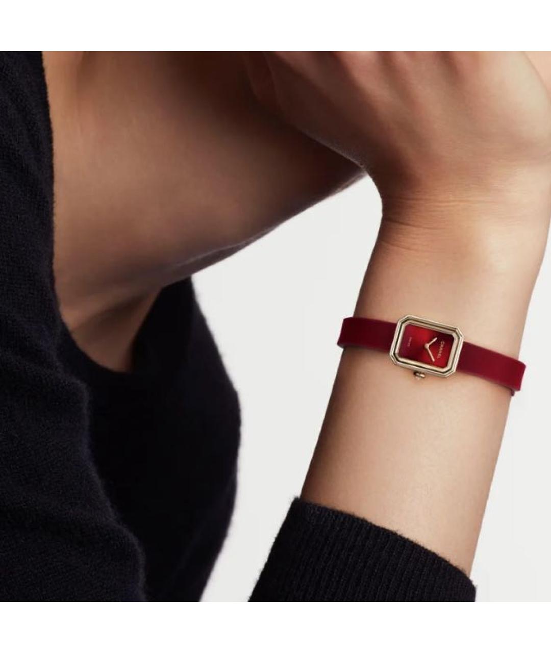 CHANEL Бордовые часы, фото 2