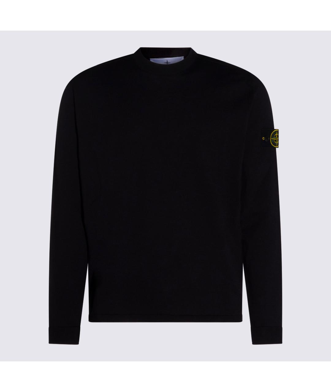 STONE ISLAND Темно-синий хлопковый джемпер / свитер, фото 4