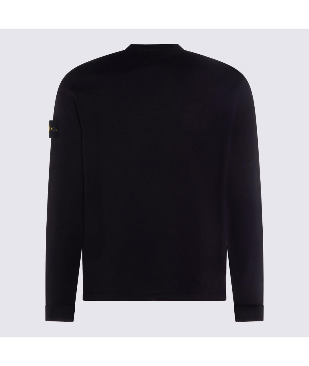 STONE ISLAND Темно-синий хлопковый джемпер / свитер, фото 2