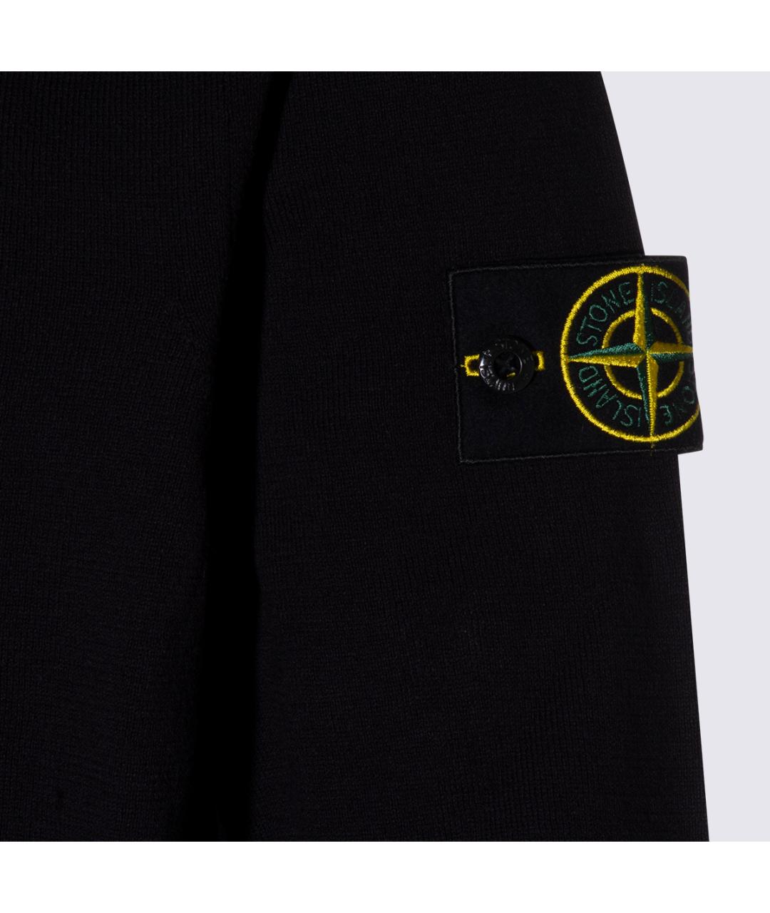 STONE ISLAND Темно-синий хлопковый джемпер / свитер, фото 3