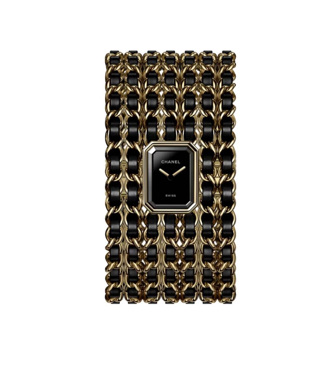 CHANEL Золотые кожаные часы, фото 1