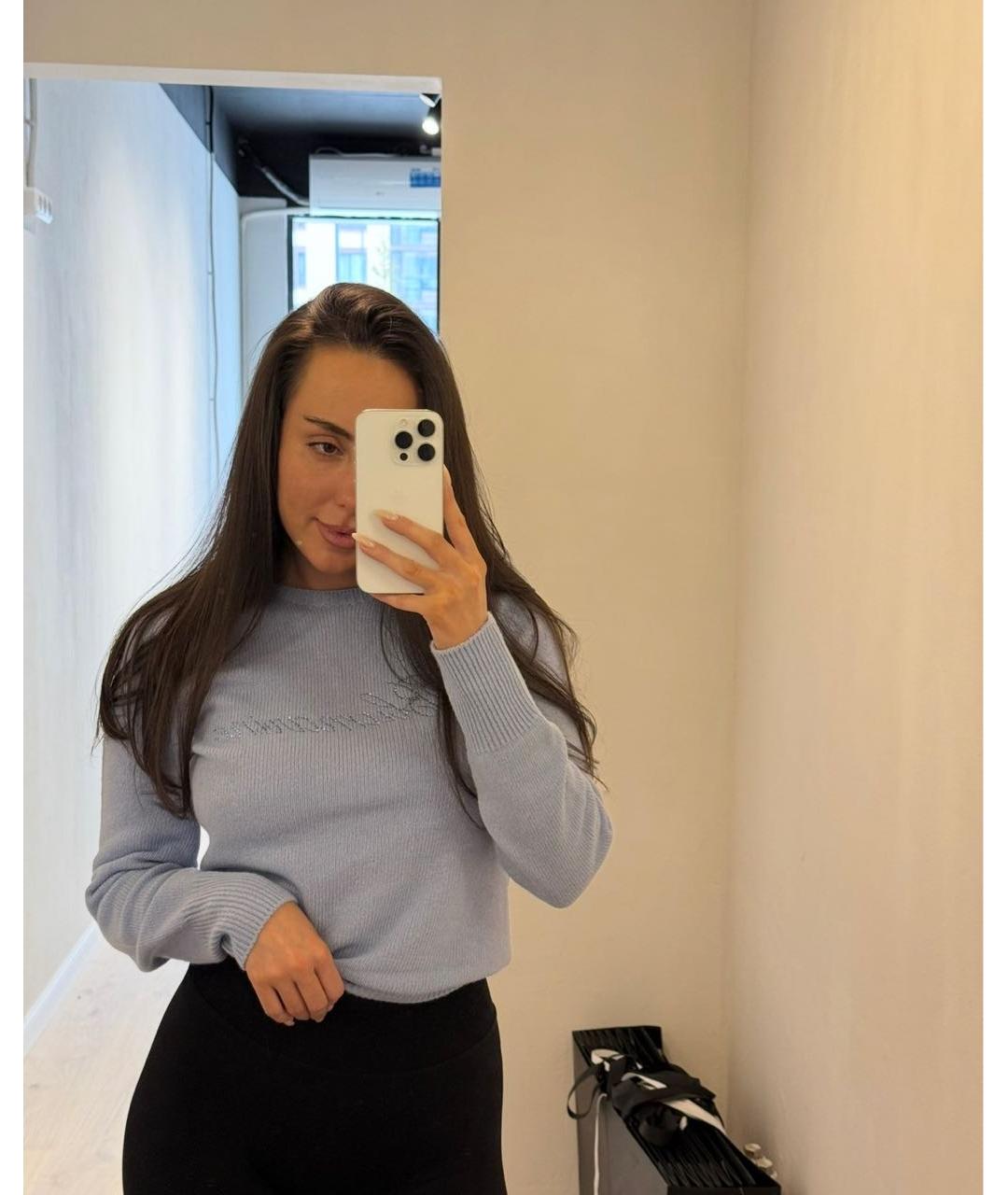 BLUMARINE Голубой кашемировый джемпер / свитер, фото 5