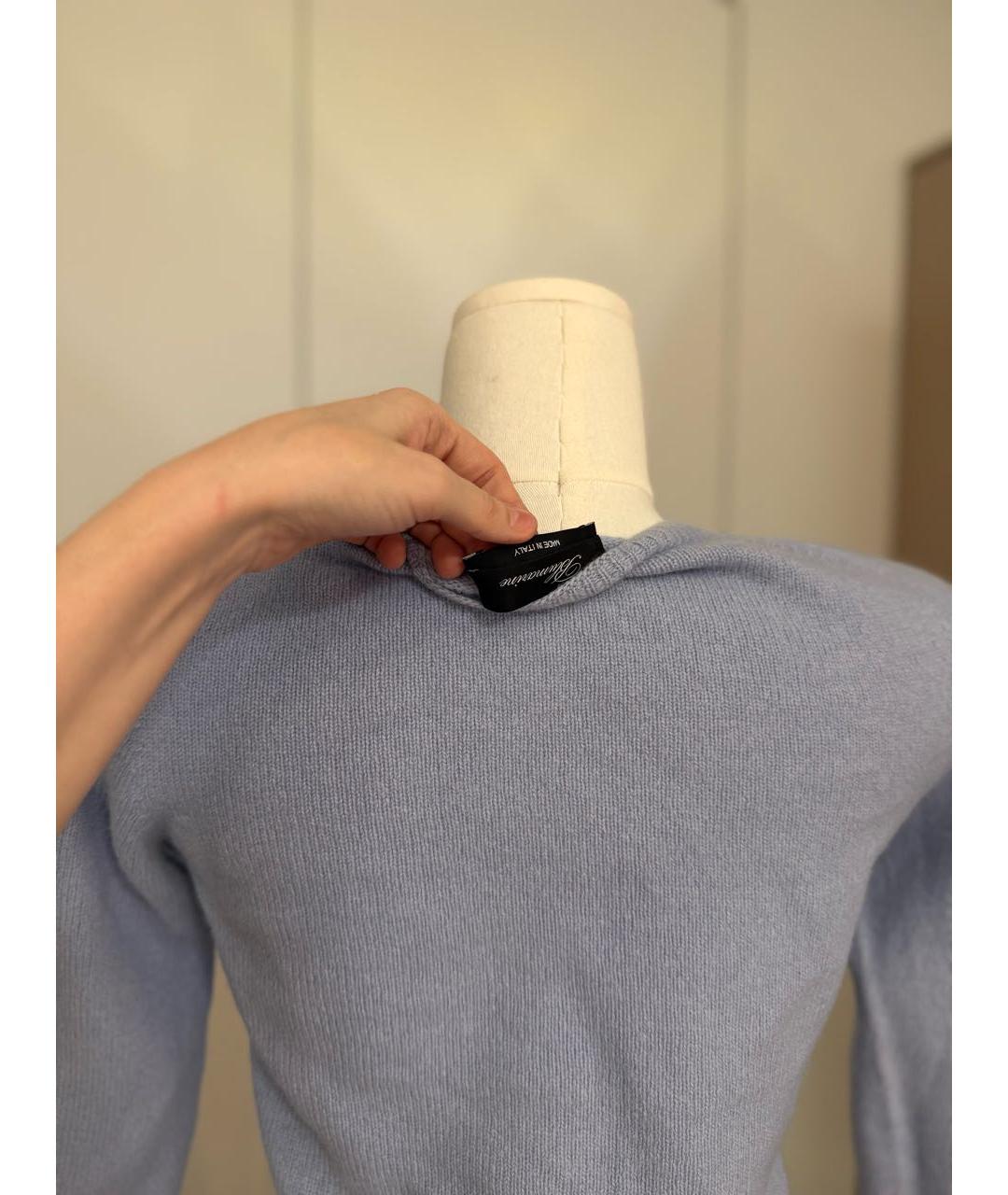 BLUMARINE Голубой кашемировый джемпер / свитер, фото 3