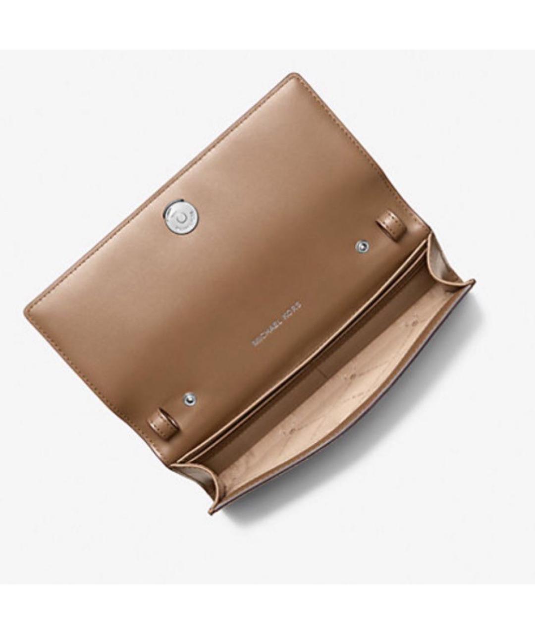 MICHAEL MICHAEL KORS Коричневая кожаная сумка через плечо, фото 2