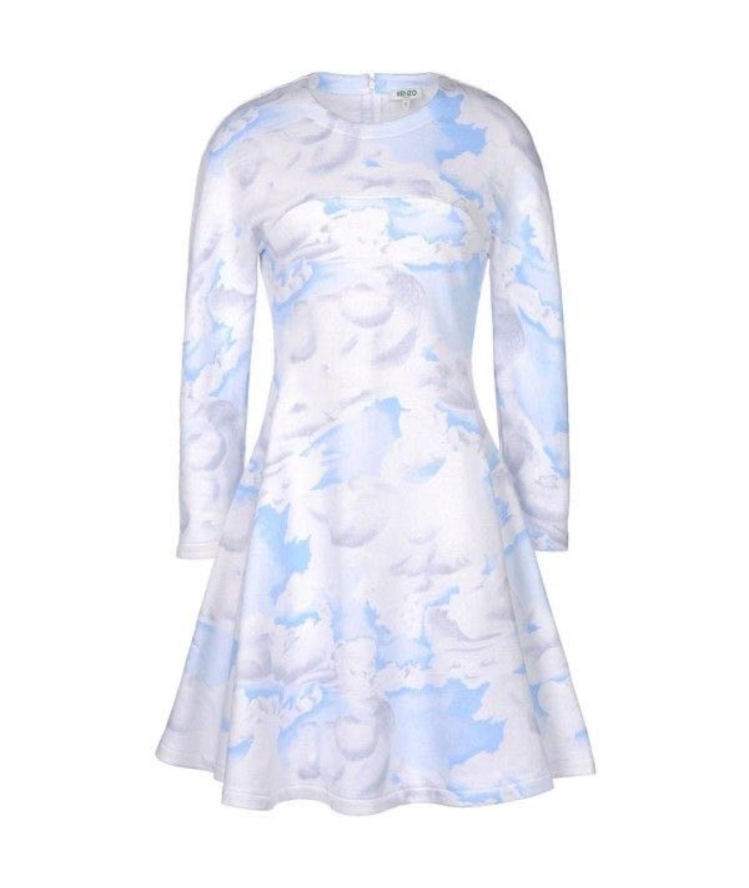 KENZO Голубое хлопковое повседневное платье, фото 1