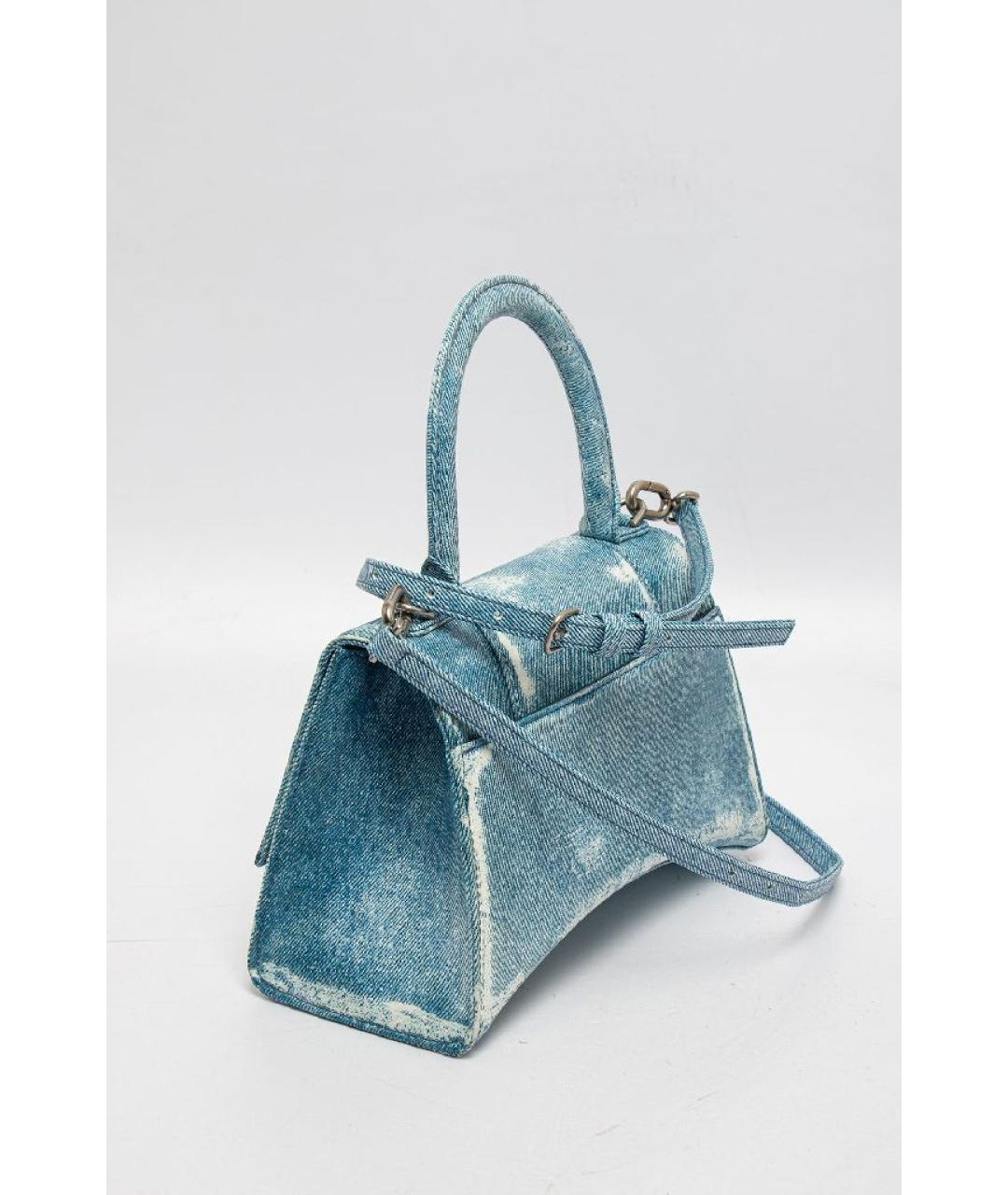 BALENCIAGA Голубая деним сумка через плечо, фото 3