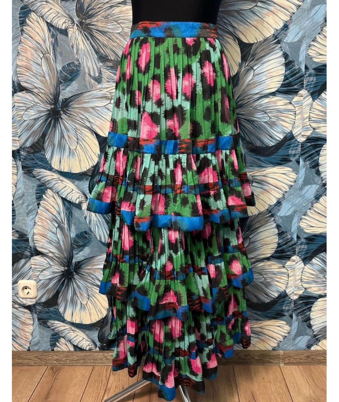 KENZO Мульти шелковая юбка макси, фото 3