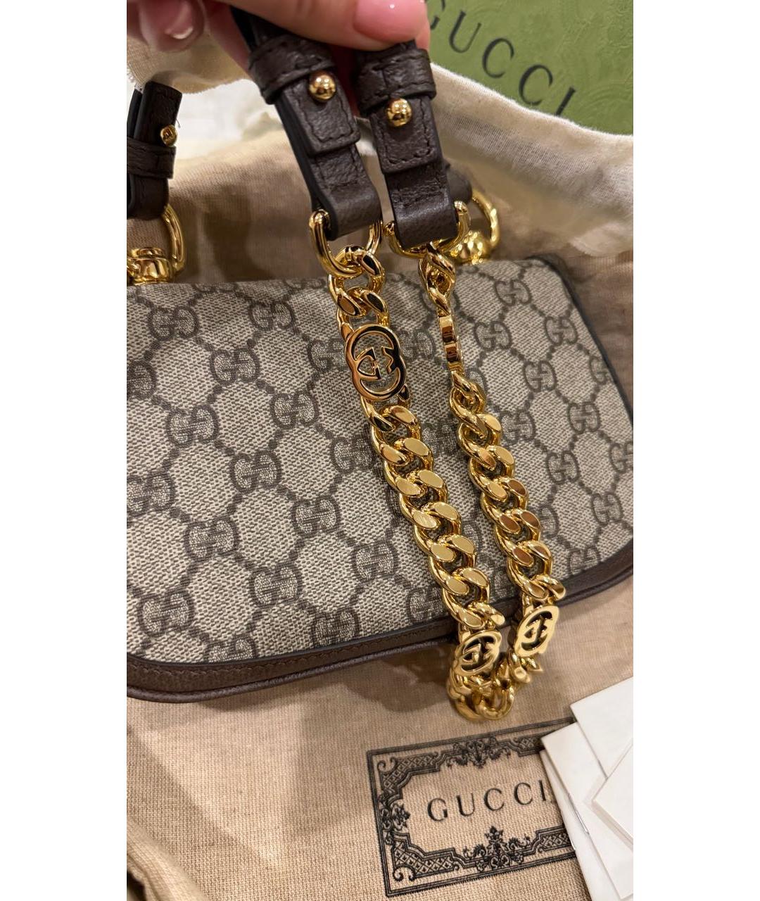 GUCCI Бежевая сумка через плечо, фото 6