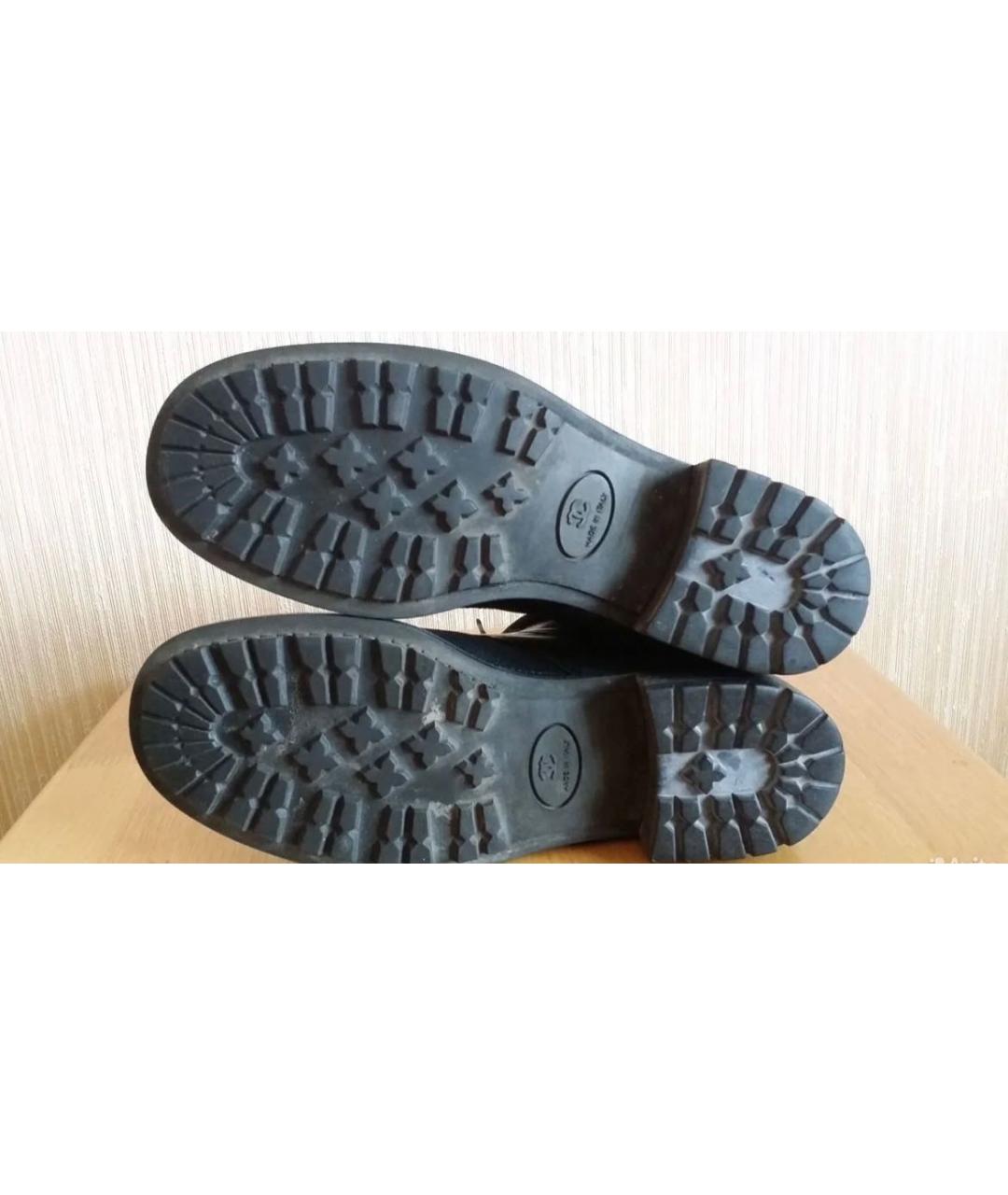 CHANEL Черные кожаные ботинки, фото 3