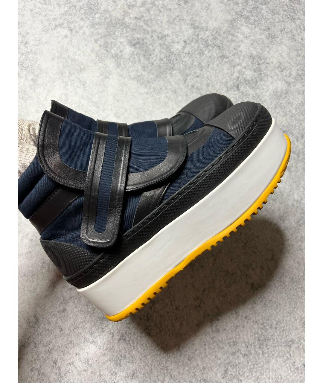 MARNI Темно-синие текстильные ботинки, фото 9