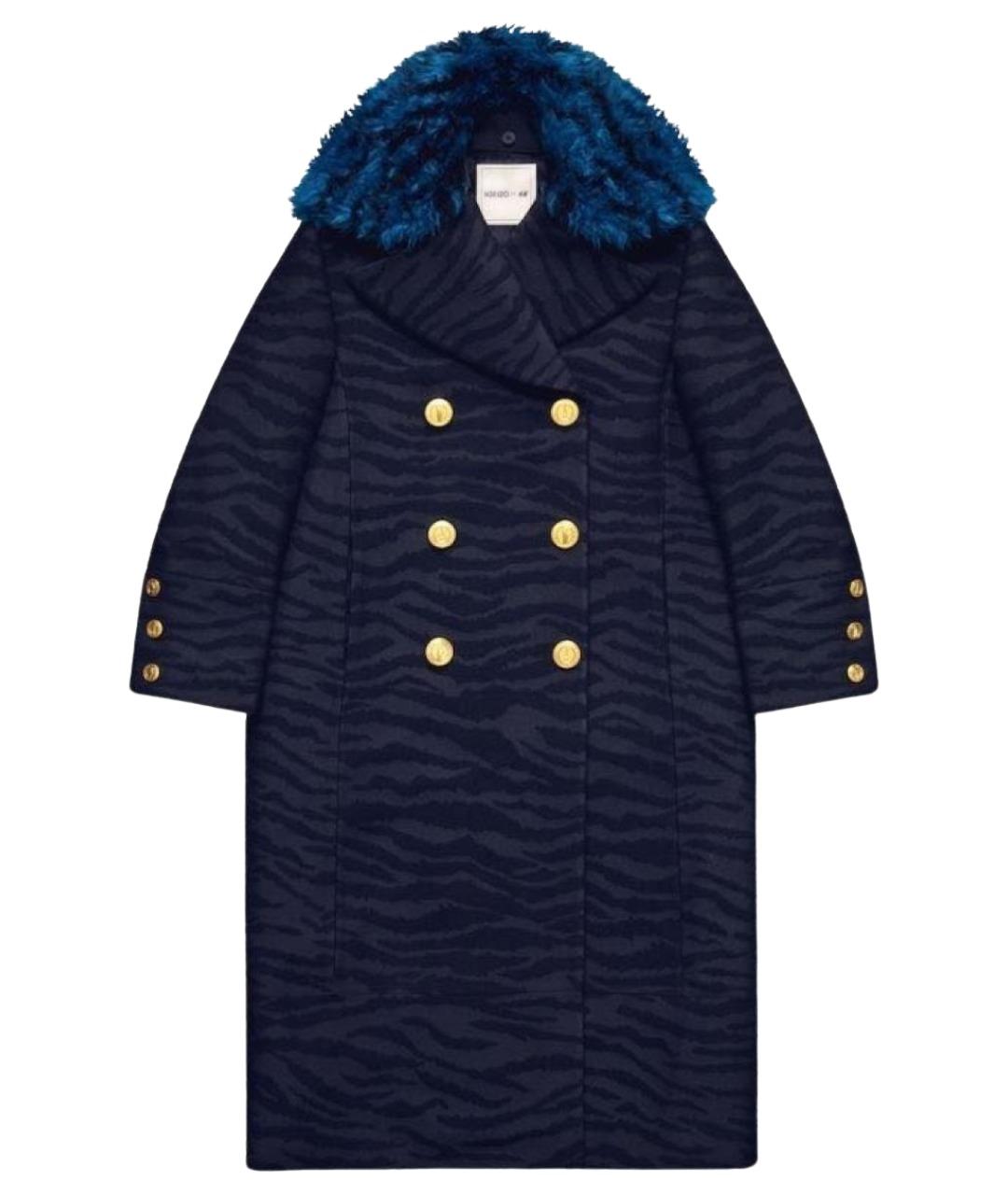 KENZO Антрацитовое шерстяное пальто, фото 1