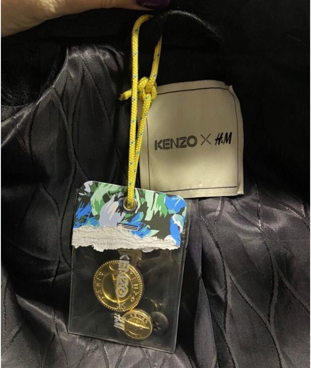 KENZO Антрацитовое шерстяное пальто, фото 6