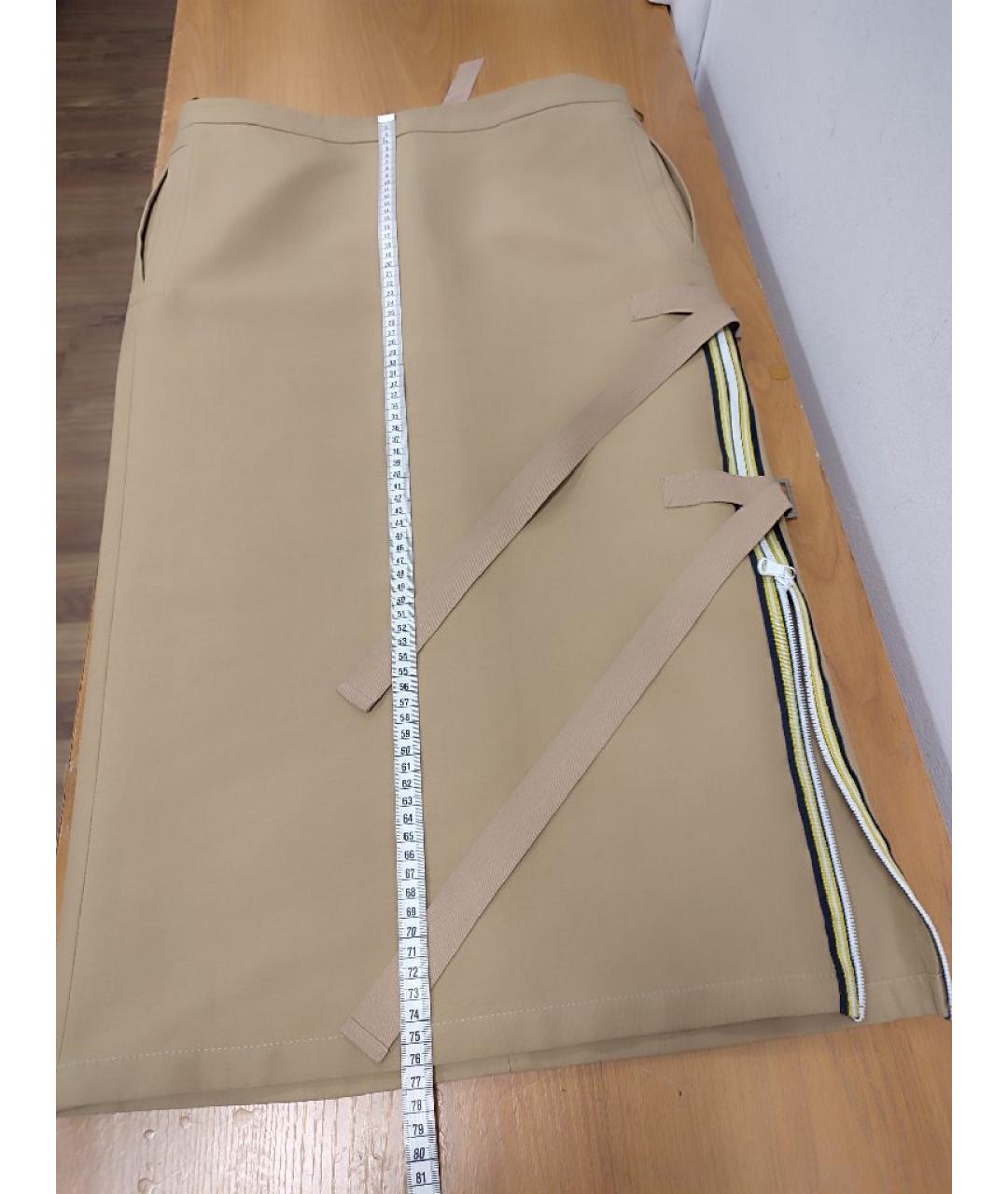 NO. 21 Бежевая хлопковая юбка макси, фото 8