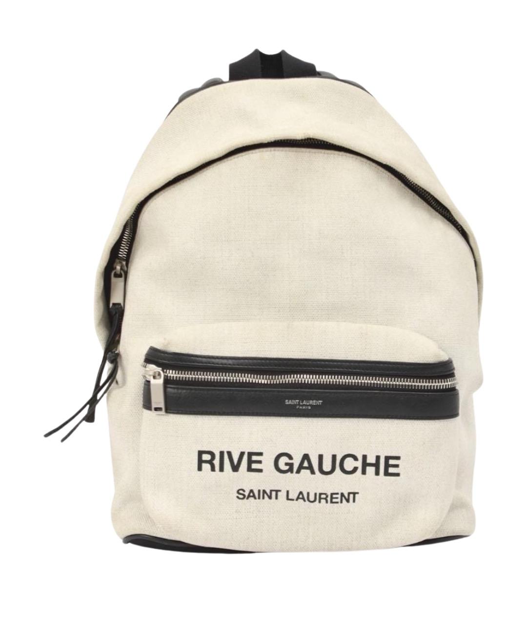 SAINT LAURENT Бежевый хлопковый рюкзак, фото 1