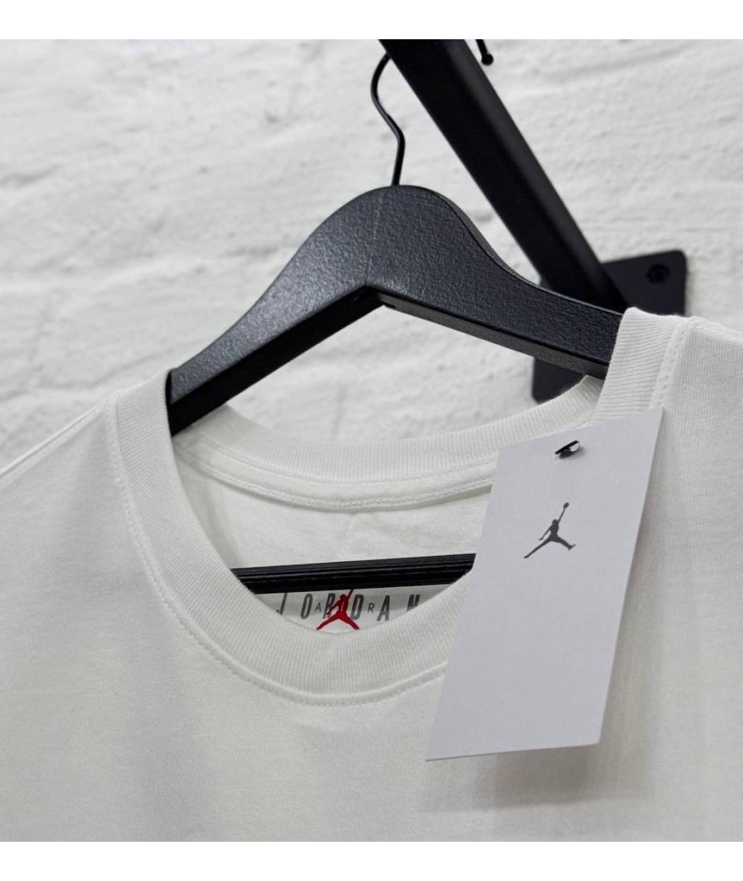 JORDAN Белая хлопковая футболка, фото 4
