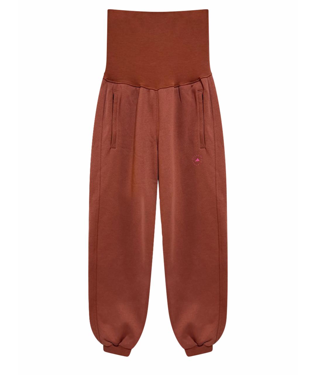 ADIDAS BY STELLA MCCARTNEY Коралловые хлопковые прямые брюки, фото 1