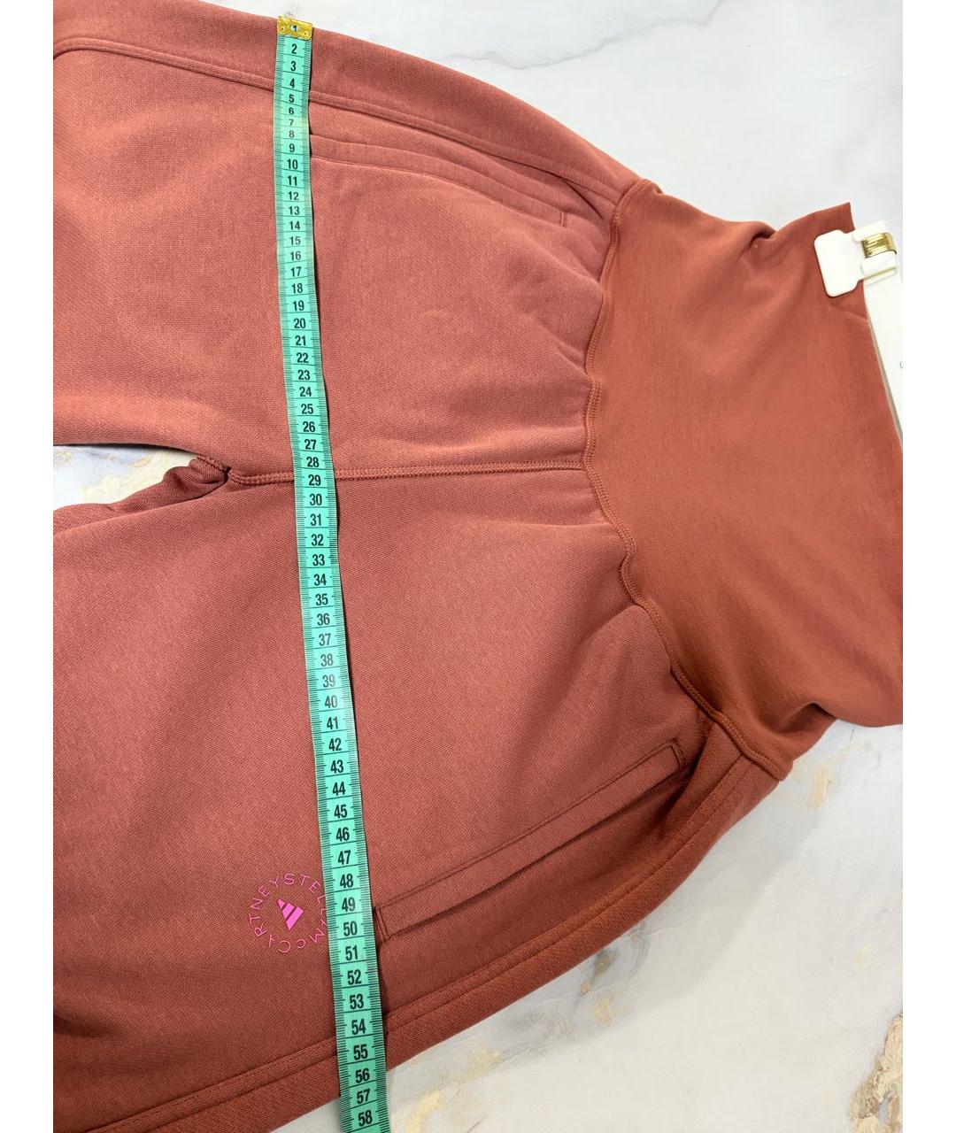 ADIDAS BY STELLA MCCARTNEY Коралловые хлопковые прямые брюки, фото 6