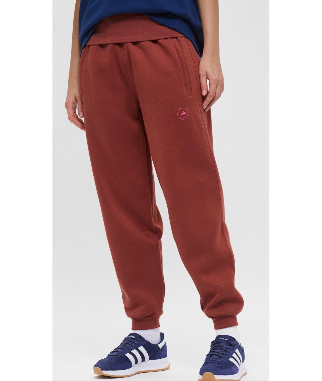 ADIDAS BY STELLA MCCARTNEY Коралловые хлопковые прямые брюки, фото 7