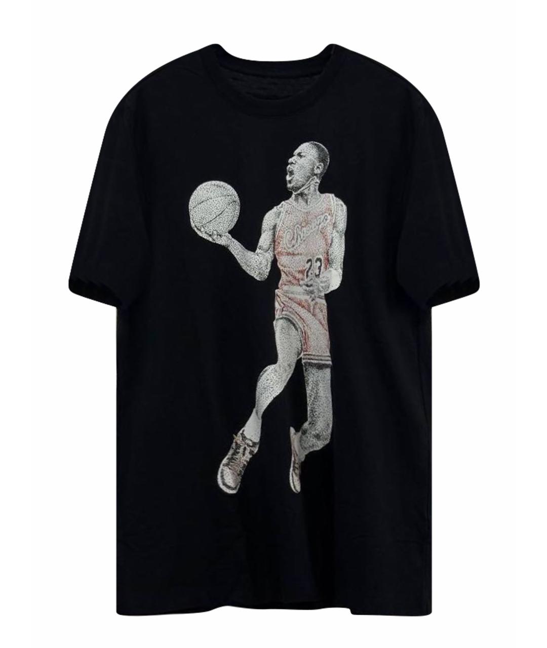 JORDAN Черная хлопковая футболка, фото 1