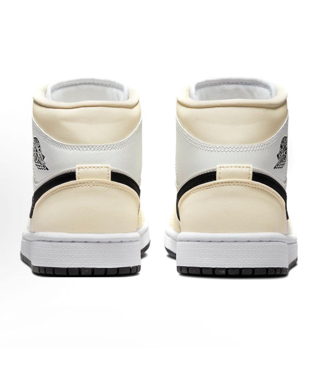 JORDAN Бежевые кожаные кроссовки, фото 4