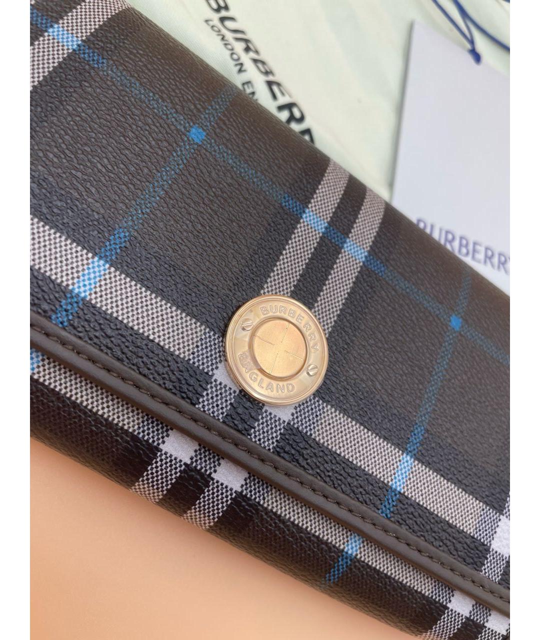 BURBERRY Коричневый кожаный кошелек, фото 4