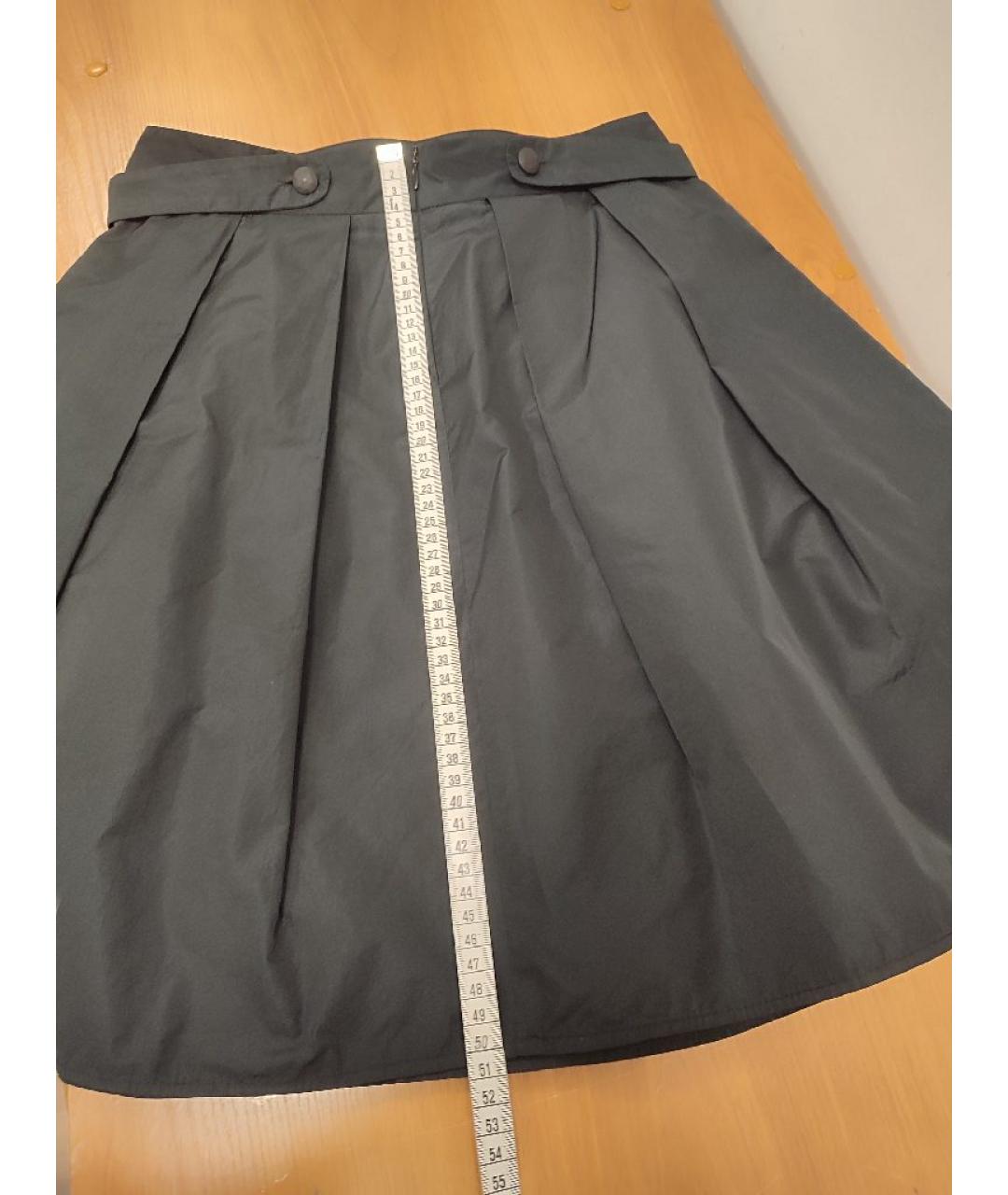 JOHN RICHMOND Черная полиэстеровая юбка миди, фото 7