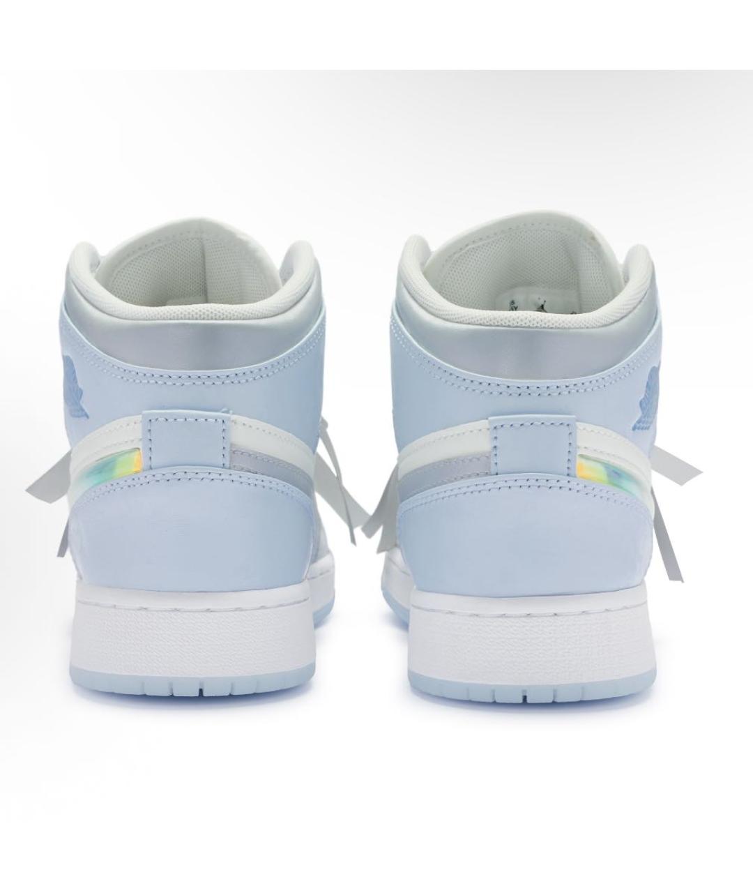 JORDAN Голубые кожаные кроссовки, фото 3