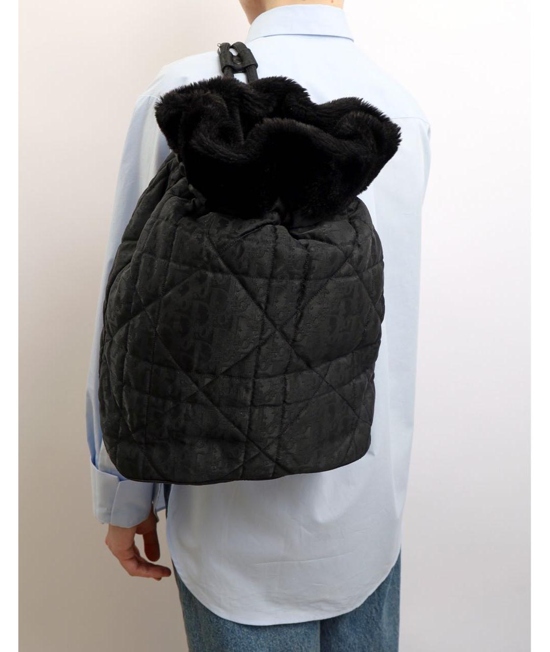 CHRISTIAN DIOR Черный синтетический рюкзак, фото 2